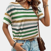 GABBY | Casual Striped Women's T-shirt-2